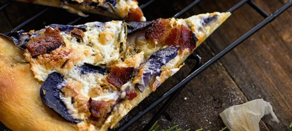 bacon and rosemary pizza featured image