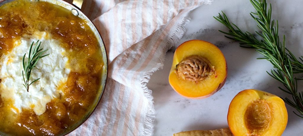 Baked Goat Cheese with Peach Compote featured image