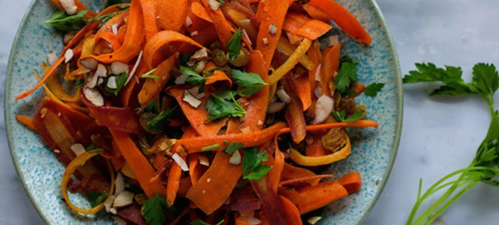 indian spiced rainbow carrot salad