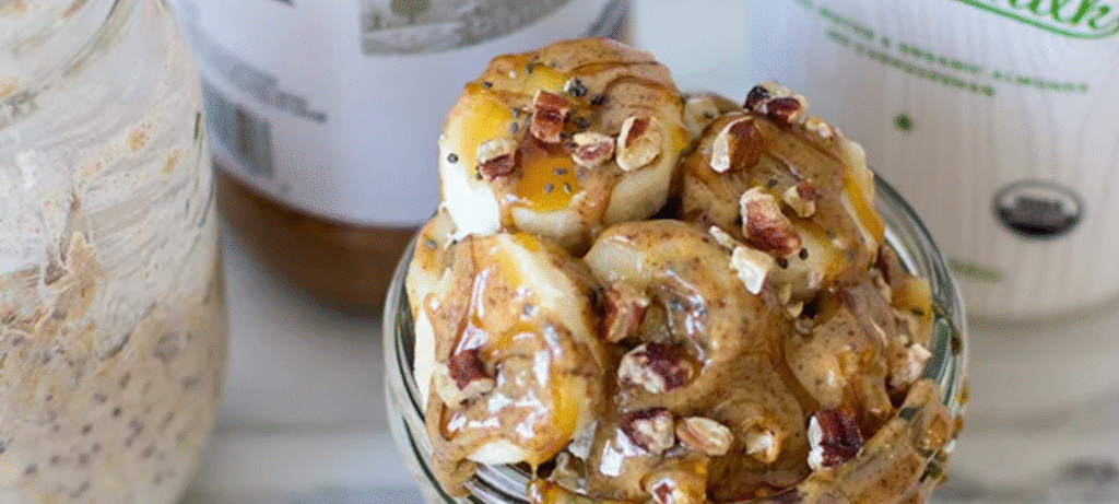 peanut butter and banana overnight oats