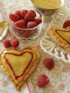 Pear Curd Tarts With Raspberry Glaze