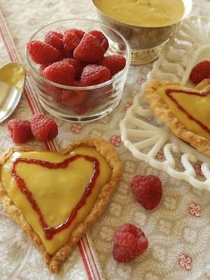 Pear Curd Tarts With Raspberry Glaze