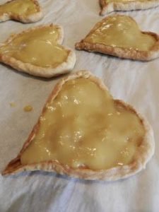 Pear Curd Tarts With Raspberry Glaze