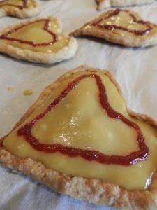 Pear Curd Tarts With Raspberry Glaze