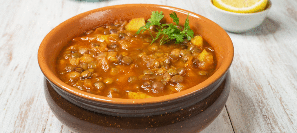 vegan lentil soup featured image