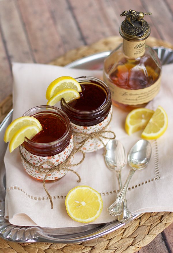 Earl grey hot toddy tea on table