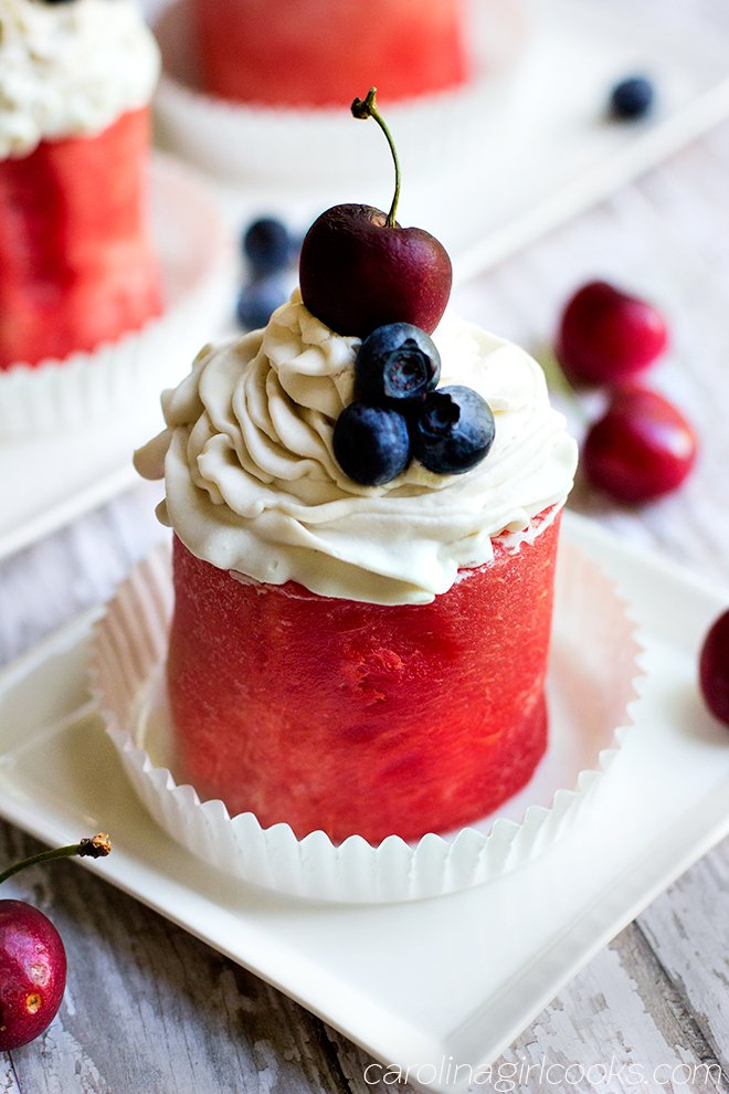Summertime-Recipe-No-Bake-Watermelon-Cupcakes No-bake watermelon cupcakes recipe