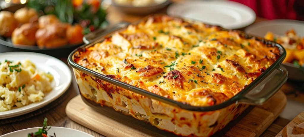 baked egg casserole serving