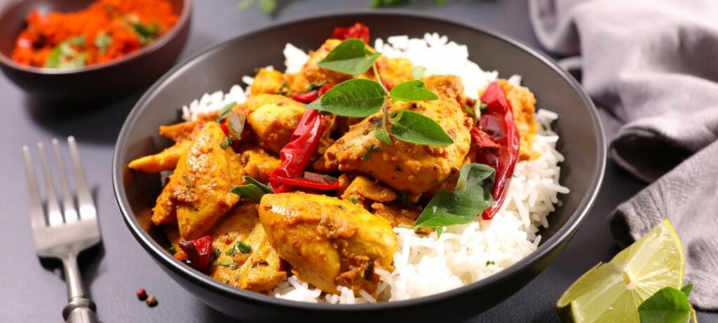 step by step thai chicken rice bowl