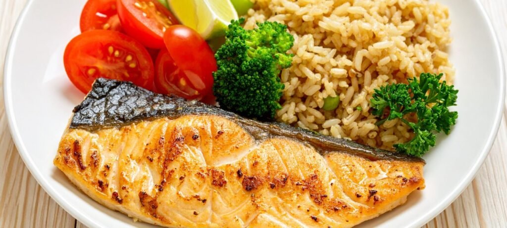 grilled salmon bowl rice
