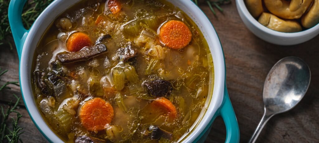 mushroom barley soup steps