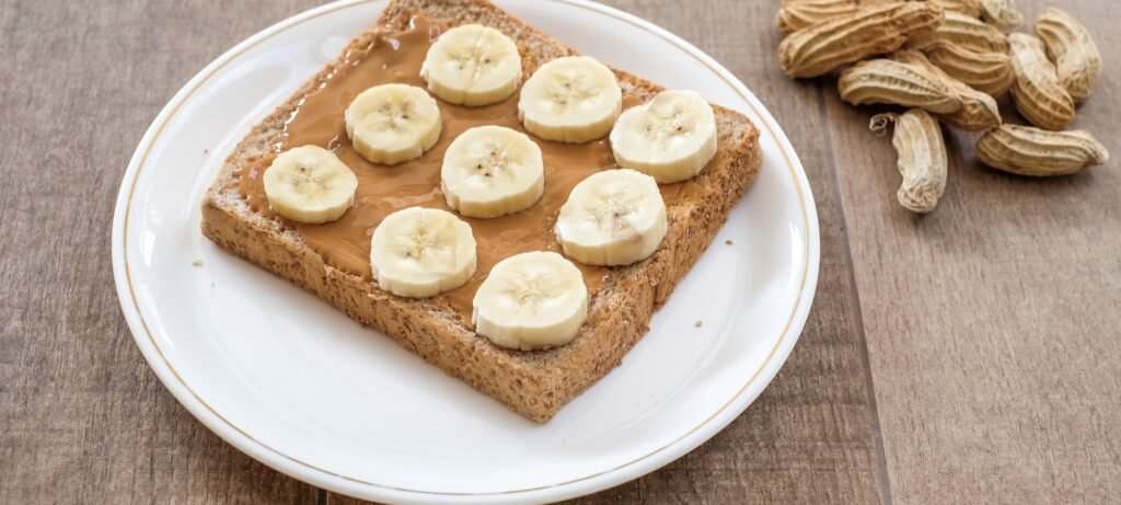 nut butter banana on whole grain toast