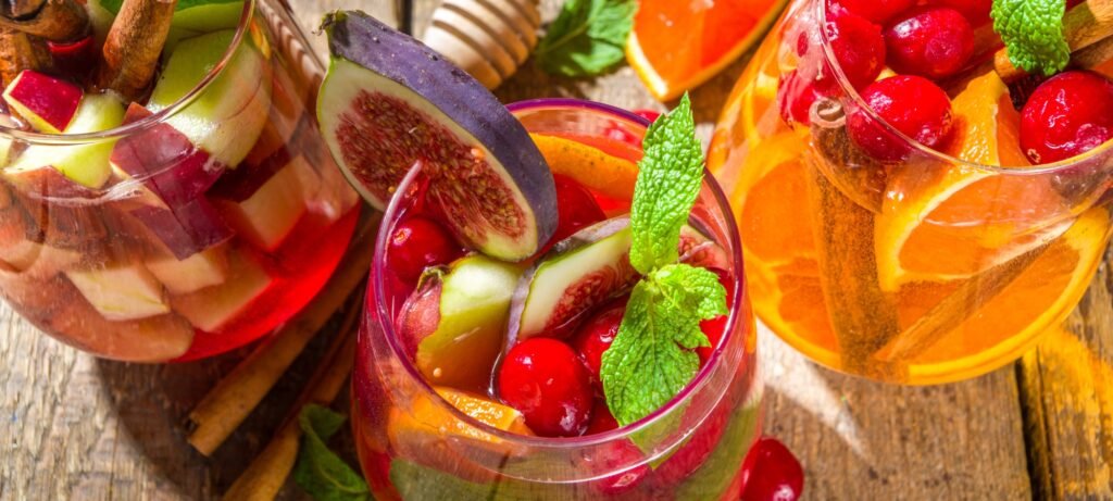 spicy sangria serving